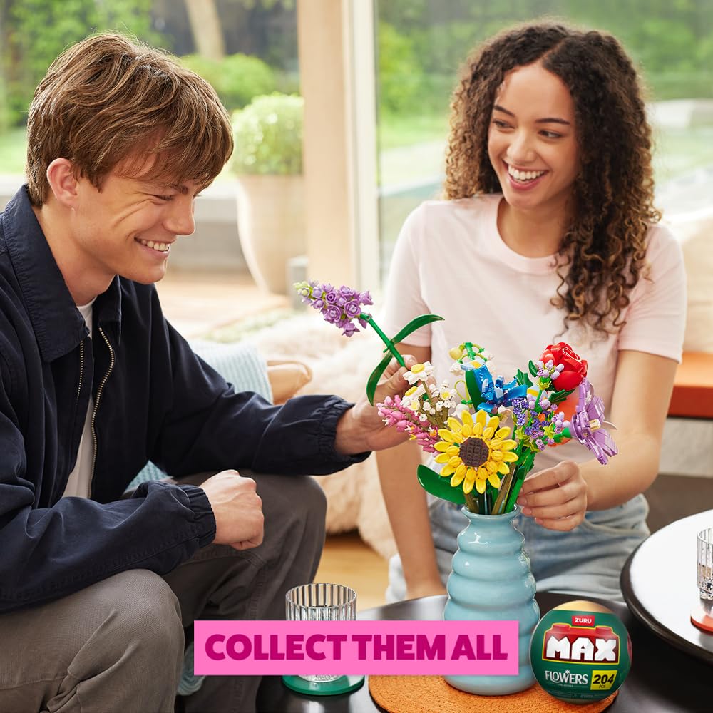 MAX ZURU Premium Flowers Building Blocks (Rose and Lily of the
